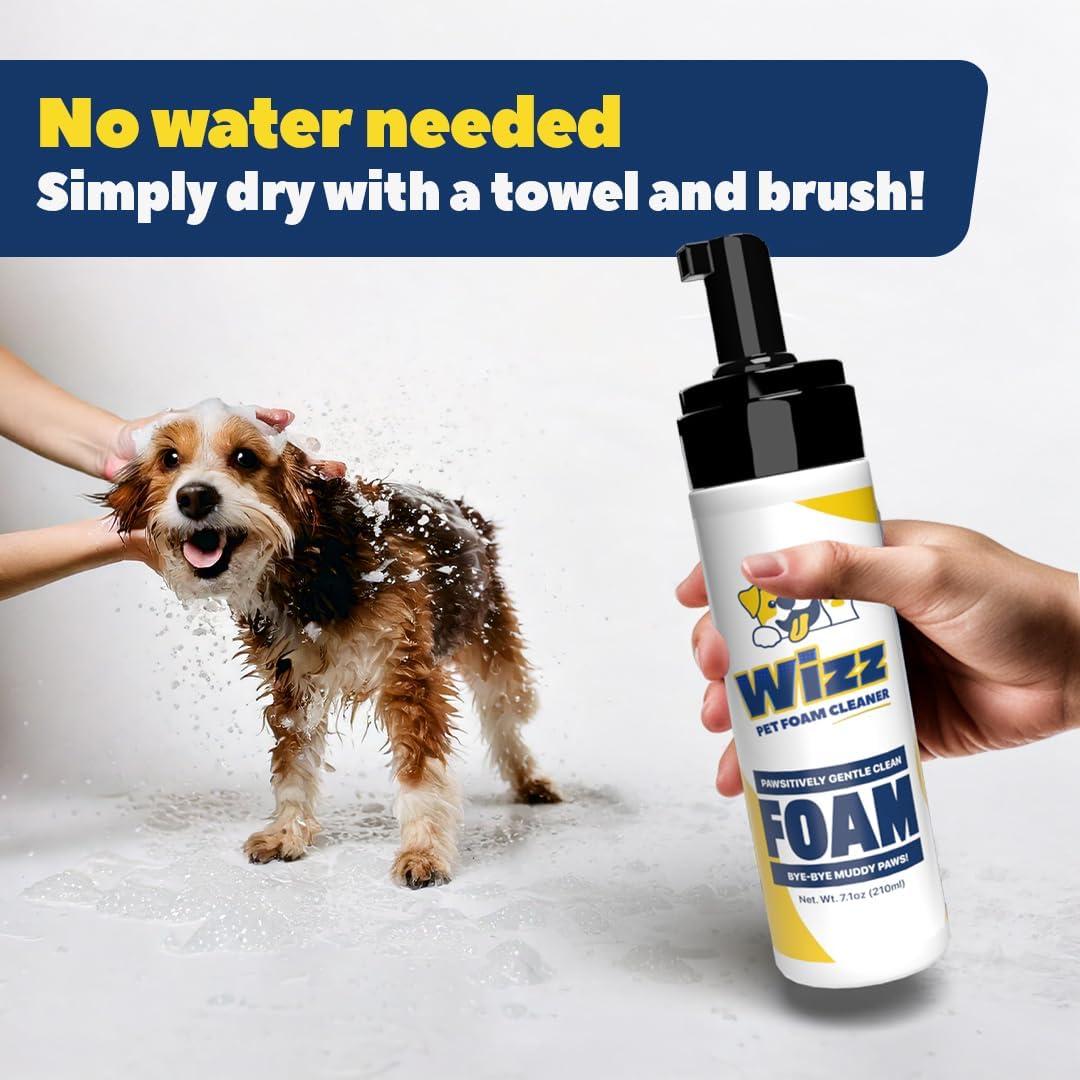 imageMuddy Mat Wizz Dog Paw Foam NoRinse Pet Cleaner for Dogs Large ampamp Small Paw Dog Cleanser Portable Grooming Solution 7 fl ozBottle