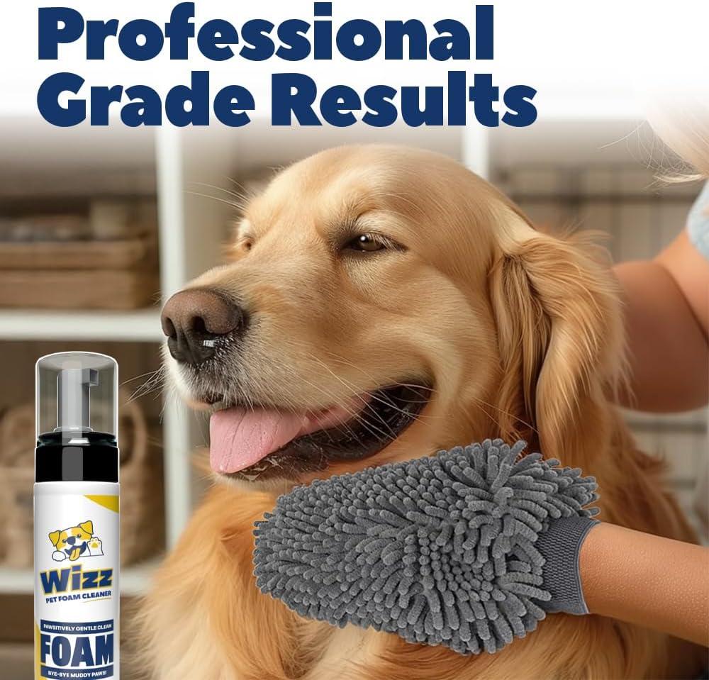 imageMuddy Mat Wizz Paw Foam ampamp Grooming Mitt Pet Shampoo NoRinse Paw Cleaner for Dogs Large ampamp Small Aloe Vera ampamp Oatmeal Dog Shampoo for Itchy Skin Relief Smelly Dogs ampamp Sensitive Coats