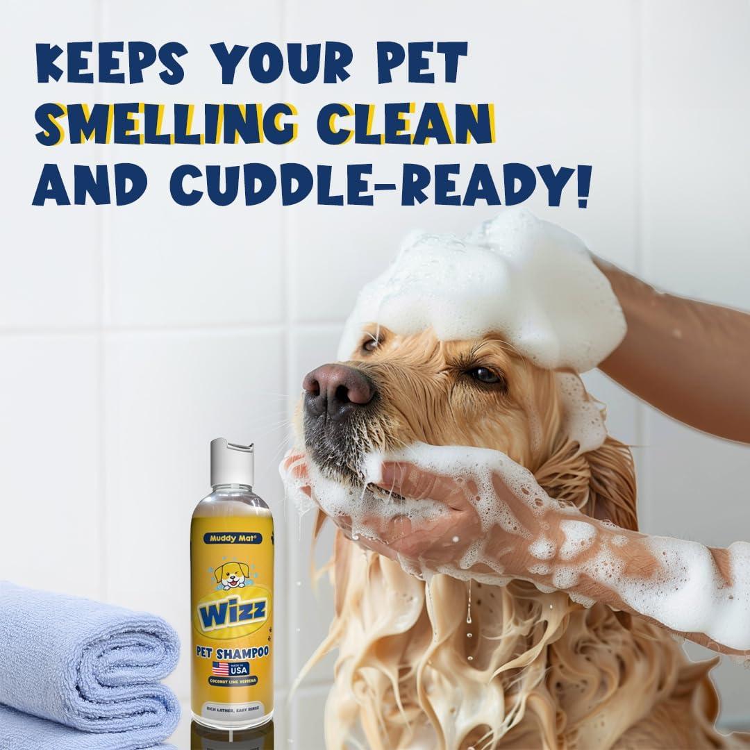 imageMuddy Mat Wizz Paw Foam ampamp Grooming Mitt Pet Shampoo NoRinse Paw Cleaner for Dogs Large ampamp Small Aloe Vera ampamp Oatmeal Dog Shampoo for Itchy Skin Relief Smelly Dogs ampamp Sensitive Coats