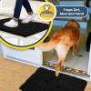 Muddy Mat® 4-Piece Atlantic Blue Medium 30″X19″ AS-SEEN-ON-TV Highly Absorbent Microfiber Door Mat, Bath Mat and Pet Rug, Non Slip Thick Washable, Soft Chenille for Kitchen Bedroom Indoor and Outdoor(Black)