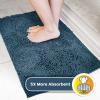 Muddy Mat® 4-Piece Atlantic Blue Medium 30″X19″ AS-SEEN-ON-TV Highly Absorbent Microfiber Door Mat, Bath Mat and Pet Rug, Non Slip Thick Washable, Soft Chenille for Kitchen Bedroom Indoor and Outdoor(Atlantic Blue)