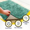 Muddy Mat® 4-Piece Atlantic Blue Medium 30″X19″ AS-SEEN-ON-TV Highly Absorbent Microfiber Door Mat, Bath Mat and Pet Rug, Non Slip Thick Washable, Soft Chenille for Kitchen Bedroom Indoor and Outdoor(Seafoam Green)