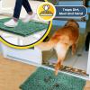 Muddy Mat® 4-Piece Atlantic Blue Medium 30″X19″ AS-SEEN-ON-TV Highly Absorbent Microfiber Door Mat, Bath Mat and Pet Rug, Non Slip Thick Washable, Soft Chenille for Kitchen Bedroom Indoor and Outdoor(Seafoam Green)