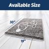 Muddy Mat® Dog Sit Door Embroidery Mat Super Absorbent Microfiber Indoor Outdoor mat for Muddy Paws, Non-Slip Washable Pet Rug, Quick Dry Chenille Entryway Carpet, Machine Washable – Grey 19”x30”(Grey)