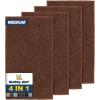 Muddy Mat® 4-Piece Atlantic Blue Medium 30″X19″ AS-SEEN-ON-TV Highly Absorbent Microfiber Door Mat, Bath Mat and Pet Rug, Non Slip Thick Washable, Soft Chenille for Kitchen Bedroom Indoor and Outdoor(Chocolate Brown)