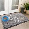 Muddy Mat® Dog Sit Door Embroidery Mat Super Absorbent Microfiber Indoor Outdoor mat for Muddy Paws, Non-Slip Washable Pet Rug, Quick Dry Chenille Entryway Carpet, Machine Washable – Grey 19”x30”(Grey)