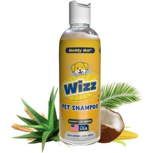 Muddy Mat® Wizz Pet Shampoo for Dogs & Cats – Aloe Vera & Oatmeal Dog Shampoo for Itchy Skin Relief, Smelly Dogs & Sensitive Coats – Natural, Alcohol & Paraben Free – Puppy Shampoo, 17 oz