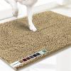 Muddy Mat 2 in 1 Bundle – Absorbent Microfiber Door Mat Beige Medium (30″X19″) & Rug Heavy Duty Non-Slip Corner Pad (Pack of 4) -Double-Sided Adhesive Pad for Corners -Ultimate Floor Protection Combo