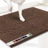 Muddy Mat 2 in 1 Bundle – Absorbent Microfiber Door Mat Brown Medium (30″X19″) & Rug Heavy Duty Non-Slip Corner Pad (Pack of 4) -Double-Sided Adhesive Pad for Corners -Ultimate Floor Protection Combo