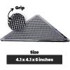 Muddy Mat 2 in 1 Bundle – Absorbent Microfiber Door Mat Grey Medium (30″X19″) & Rug Heavy Duty Non-Slip Corner Pad (Pack of 4) -Double-Sided Adhesive Pad for Corners – Ultimate Floor Protection Combo