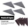 Muddy Mat 2 in 1 Bundle – Absorbent Microfiber Door Mat Grey Medium (30″X19″) & Rug Heavy Duty Non-Slip Corner Pad (Pack of 4) -Double-Sided Adhesive Pad for Corners – Ultimate Floor Protection Combo