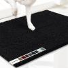 Muddy Mat 2 in 1 Bundle- Absorbent Microfiber Door Mat Black Medium (30″X19″) & Rug Heavy Duty Non-Slip Corner Pad (Pack of 4) -Double-Sided Adhesive Pad for Corners – Ultimate Floor Protection Combo