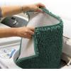 Muddy Mat® 2-Piece Atlantic Blue Medium 30″X19″ AS-SEEN-ON-TV Highly Absorbent Microfiber Door Mat, Bath Mat and Pet Rug, Non Slip Thick Washable, Soft Chenille for Kitchen Bedroom Indoor and Outdoor(Seafoam Green)