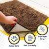 Muddy Mat® 2-Piece Atlantic Blue Medium 30″X19″ AS-SEEN-ON-TV Highly Absorbent Microfiber Door Mat, Bath Mat and Pet Rug, Non Slip Thick Washable, Soft Chenille for Kitchen Bedroom Indoor and Outdoor(Chocolate Brown)