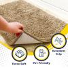 Muddy Mat® 2-Piece Set AS-SEEN-ON-TV Highly Absorbent Microfiber Door Mat and Pet Rug, Non Slip Thick Washable Area Mat Soft Chenille for Kitchen Bathroom Bedroom and Outdoor – Grey Small & Medium