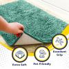 Muddy Mat 2-Piece Set Highly Absorbent Microfiber Dog Door Mat and Pet Rug, Non Slip Thick Washable Area Mat Soft Chenille for Kitchen Bathroom Bedroom and Outdoor- Seafoam Green Small & Medium