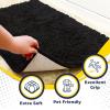 Muddy Mat 2-in-1 Set Black Medium (30″X19″) Microfiber Non-Slip, Washable & Highly Absorbent Chenille Dog Door Mat with Wizz Stain & Odor Remover-Ultimate Pet Cleanup Combo for Fresh & Clean Homes