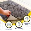 Muddy Mat 2-in-1 Set Grey Medium (30″X19″) Microfiber Non-Slip, Washable & Highly Absorbent Chenille Dog Door Mat with Wizz Stain & Odor Remover-Ultimate Pet Cleanup Combo for Fresh & Clean Homes