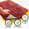Muddy Mat 2-in-1 Set Red Medium (30″X19″) Microfiber Non-Slip, Washable & Highly Absorbent Chenille Dog Door Mat with Wizz Stain & Odor Remover-Ultimate Pet Cleanup Combo for Fresh & Clean Homes