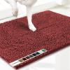 Muddy Mat 2-in-1 Set Red Medium (30″X19″) Microfiber Non-Slip, Washable & Highly Absorbent Chenille Dog Door Mat with Wizz Stain & Odor Remover-Ultimate Pet Cleanup Combo for Fresh & Clean Homes