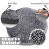 Muddy Mat® Cloud K-9 Bed for Dogs & Cats, Soft & Relaxing Round Dog Bed, Chenille Material, Removable Cover, Washable & Dryer Safe–Grey Large(40’x40′)(Grey)