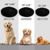 Muddy Mat® Cloud K-9 Bed for Dogs & Cats, Soft & Relaxing Round Dog Bed, Chenille Material, Removable Cover, Washable & Dryer Safe–Grey Large(40’x40′)(Black)