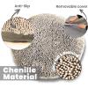 Muddy Mat® Cloud K-9 Bed for Dogs & Cats, Soft & Relaxing Round Dog Bed, Chenille Material, Removable Cover, Washable & Dryer Safe–Grey Large(40’x40′)(Beige)