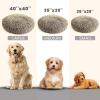 Muddy Mat® Cloud K-9 Bed for Dogs & Cats, Soft & Relaxing Round Dog Bed, Chenille Material, Removable Cover, Washable & Dryer Safe–Grey Large(40’x40′)(Beige)