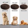 Muddy Mat® Cloud K-9 Bed for Dogs & Cats, Soft & Relaxing Round Dog Bed, Chenille Material, Removable Cover, Washable & Dryer Safe–Grey Large(40’x40′)(Chocolate Brown)