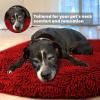 Muddy Mat® Cloud K-9 Bed for Dogs & Cats, Soft & Relaxing Round Dog Bed, Chenille Material, Removable Cover, Washable & Dryer Safe–Grey Large(40’x40′)(Red)