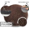 Muddy Mat® Cloud K-9 Bed for Dogs & Cats, Soft & Relaxing Round Dog Bed, Chenille Material, Removable Cover, Washable & Dryer Safe–Grey Large(40’x40′)(Chocolate Brown)