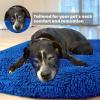 Muddy Mat® Cloud K-9 Bed for Dogs & Cats, Soft & Relaxing Round Dog Bed, Chenille Material, Removable Cover, Washable & Dryer Safe–Grey Large(40’x40′)(Navy Blue)