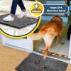 Muddy Mat® Pack of 5 Highly Absorbent Microfiber Door Mat and Pet Rug Non Slip Thick Washable Area and Bath Mat Soft Chenille for Kitchen Bathroom Bedroom Indoor and Outdoor – Grey (Sizes S to XXL)