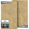 Muddy Mat® 2-Piece Atlantic Blue Medium 30″X19″ AS-SEEN-ON-TV Highly Absorbent Microfiber Door Mat, Bath Mat and Pet Rug, Non Slip Thick Washable, Soft Chenille for Kitchen Bedroom Indoor and Outdoor(Beige)