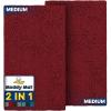 Muddy Mat® 2-Piece Atlantic Blue Medium 30″X19″ AS-SEEN-ON-TV Highly Absorbent Microfiber Door Mat, Bath Mat and Pet Rug, Non Slip Thick Washable, Soft Chenille for Kitchen Bedroom Indoor and Outdoor(Red)