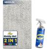 Muddy Mat 2-in-1 Set White Medium (30″X19″) Microfiber Non-Slip, Washable & Highly Absorbent Chenille Dog Door Mat with Wizz Stain & Odor Remover-Ultimate Pet Cleanup Combo for Fresh & Clean Homes