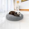 Muddy Mat® Cloud K-9 Bed for Dogs & Cats, Soft & Relaxing Round Dog Bed, Chenille Material, Removable Cover, Washable & Dryer Safe–Grey Large(40’x40′)(Grey)