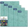 Muddy Mat® Pack of 5 Absorbent Microfiber Door Mat and Pet Rug Non Slip Thick Washable Area and Bath Mat Soft Chenille for Kitchen Bathroom Bedroom Indoor and Outdoor – Seafoam Green (Sizes S to XXL)