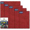Muddy Mat® Pack of 5 Highly Absorbent Microfiber Door Mat and Pet Rug Non Slip Thick Washable Area and Bath Mat Soft Chenille for Kitchen Bathroom Bedroom Indoor and Outdoor – (Sizes S to XXL)