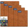 Muddy Mat® Pack of 5 Highly Absorbent Microfiber Door Mat and Pet Rug Non Slip Thick Washable Area and Bath Mat Soft Chenille for Kitchen Bathroom Bedroom Indoor and Outdoor – Orange (Sizes S to XXL)