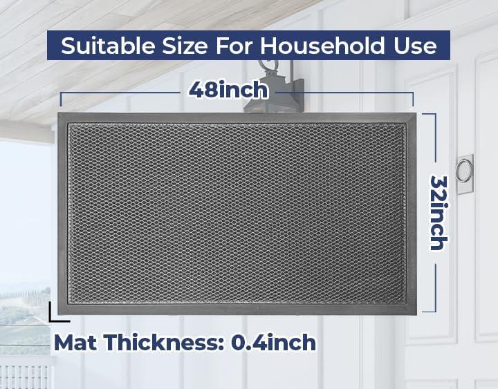 imageMuddy Mat Mesh QuickDry Door Mat HeavyDuty Dirt Trapper for Outdoor ampamp Indoor Use Ideal for Entrance Mudrooms Patios and Garages LowProfile NonSlip Washable Orange 23quotx35quotx04quotGrey