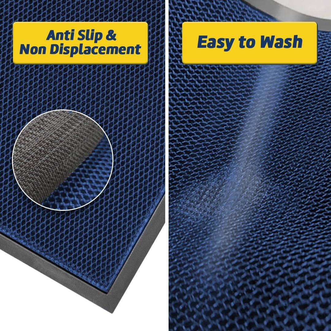 imageMuddy Mat Mesh QuickDry Door Mat HeavyDuty Dirt Trapper for Outdoor ampamp Indoor Use Ideal for Entrance Mudrooms Patios and Garages LowProfile NonSlip Washable Orange 23quotx35quotx04quotBlue