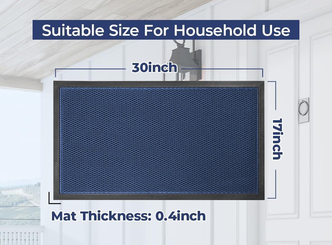 imageMuddy Mat Mesh QuickDry Door Mat HeavyDuty Dirt Trapper for Outdoor ampamp Indoor Use Ideal for Entrance Mudrooms Patios and Garages LowProfile NonSlip Washable Orange 23quotx35quotx04quotBlue