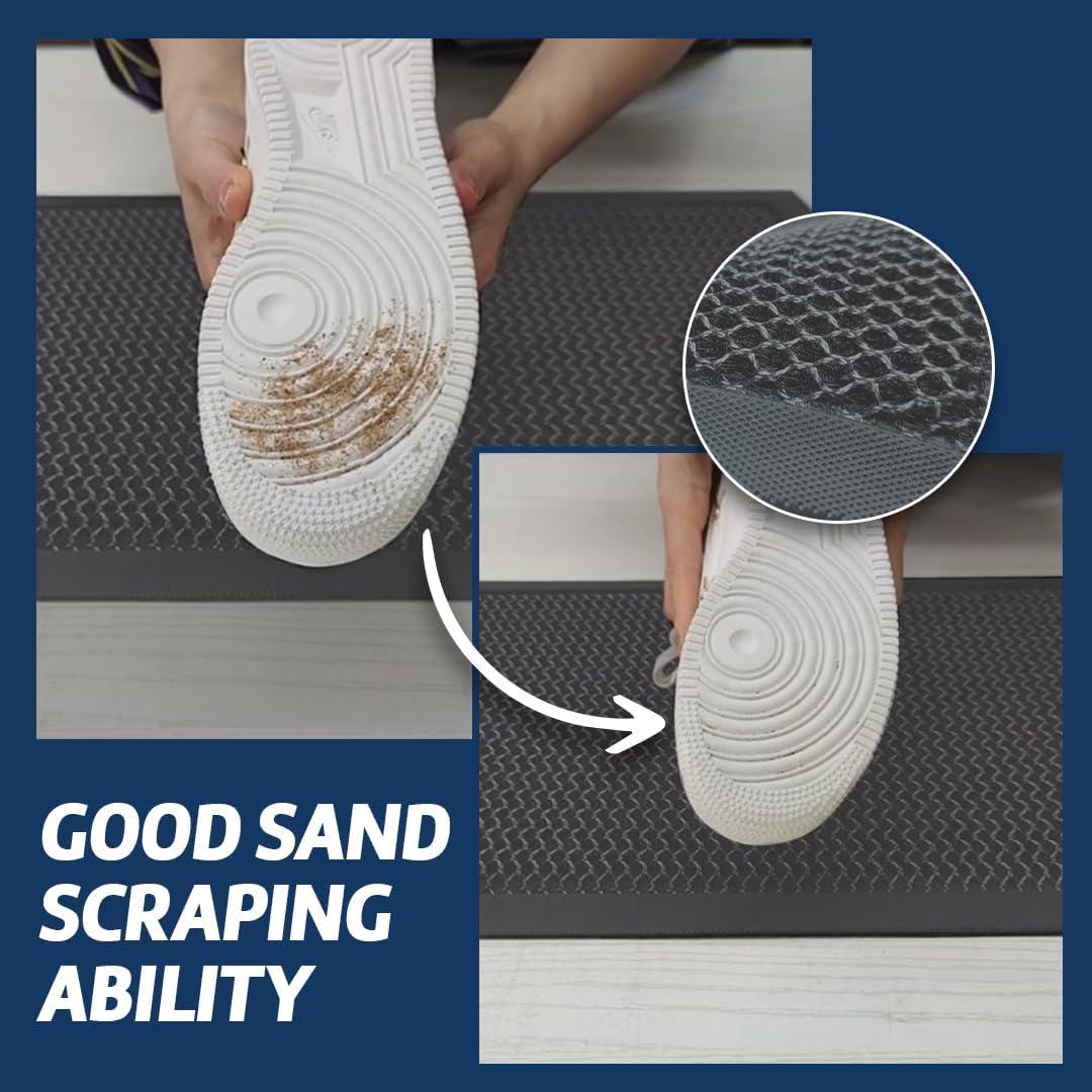 imageMuddy Mat Mesh QuickDry Door Mat HeavyDuty Dirt Trapper for Outdoor ampamp Indoor Use Ideal for Entrance Mudrooms Patios and Garages LowProfile NonSlip Washable Orange 23quotx35quotx04quotGrey