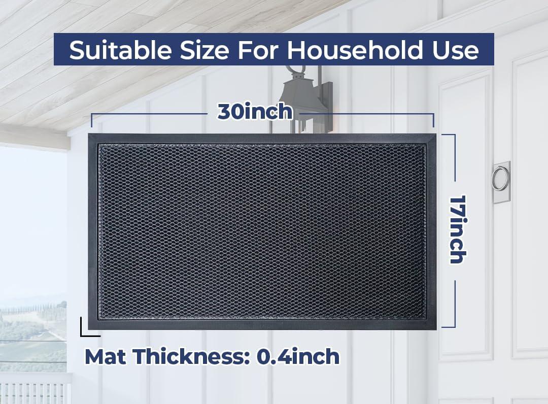 imageMuddy Mat Mesh QuickDry Door Mat HeavyDuty Dirt Trapper for Outdoor ampamp Indoor Use Ideal for Entrance Mudrooms Patios and Garages LowProfile NonSlip Washable Orange 23quotx35quotx04quotBlack