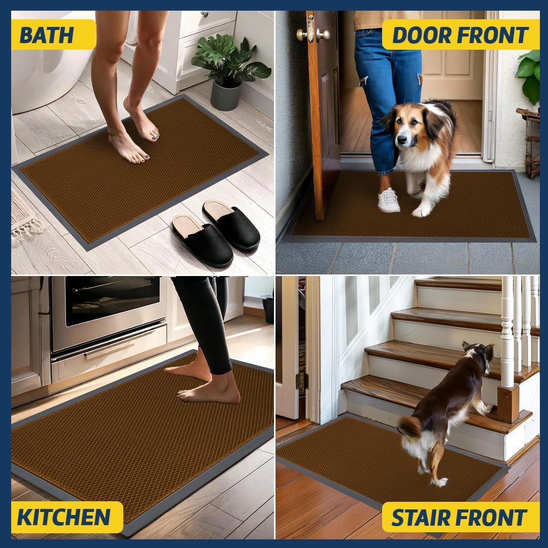 imageMuddy Mat Mesh QuickDry Door Mat HeavyDuty Dirt Trapper for Outdoor ampamp Indoor Use Ideal for Entrance Mudrooms Patios and Garages LowProfile NonSlip Washable Orange 23quotx35quotx04quotOrange