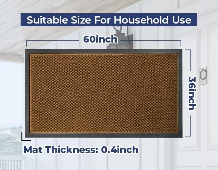 imageMuddy Mat Mesh QuickDry Door Mat HeavyDuty Dirt Trapper for Outdoor ampamp Indoor Use Ideal for Entrance Mudrooms Patios and Garages LowProfile NonSlip Washable Orange 23quotx35quotx04quotOrange
