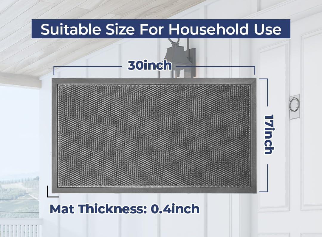 imageMuddy Mat Mesh QuickDry Door Mat HeavyDuty Dirt Trapper for Outdoor ampamp Indoor Use Ideal for Entrance Mudrooms Patios and Garages LowProfile NonSlip Washable Orange 23quotx35quotx04quotGrey