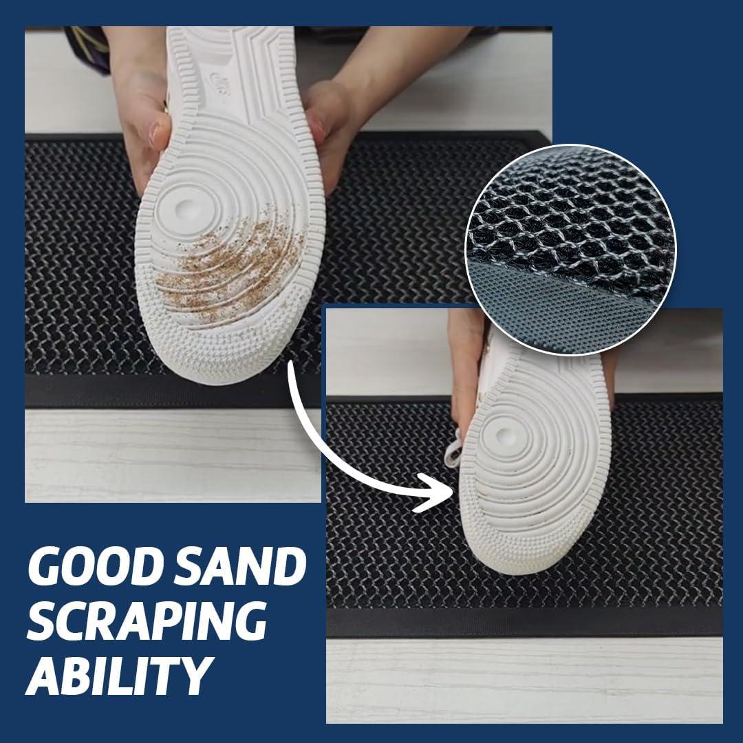 imageMuddy Mat Mesh QuickDry Door Mat HeavyDuty Dirt Trapper for Outdoor ampamp Indoor Use Ideal for Entrance Mudrooms Patios and Garages LowProfile NonSlip Washable Orange 23quotx35quotx04quotBlack