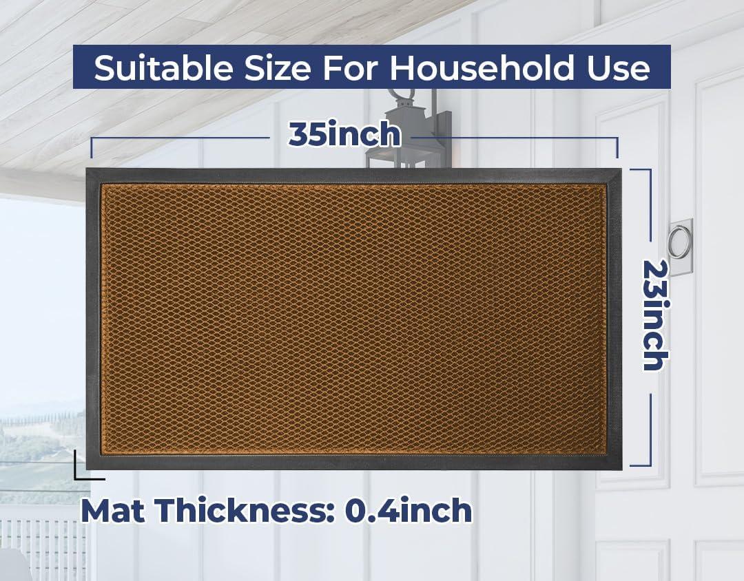 imageMuddy Mat Mesh QuickDry Door Mat HeavyDuty Dirt Trapper for Outdoor ampamp Indoor Use Ideal for Entrance Mudrooms Patios and Garages LowProfile NonSlip Washable Orange 23quotx35quotx04quotOrange